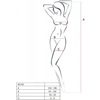 Passion Bodystocking Bs100 Blanco Talla Única