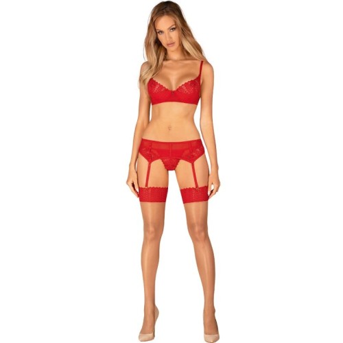 Obsessive - Ingridia Set Tres Piezas Rojo XS/S