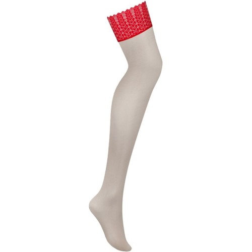 Obsessive Ingridia Red Stockings XS/S - Stylish Accessories