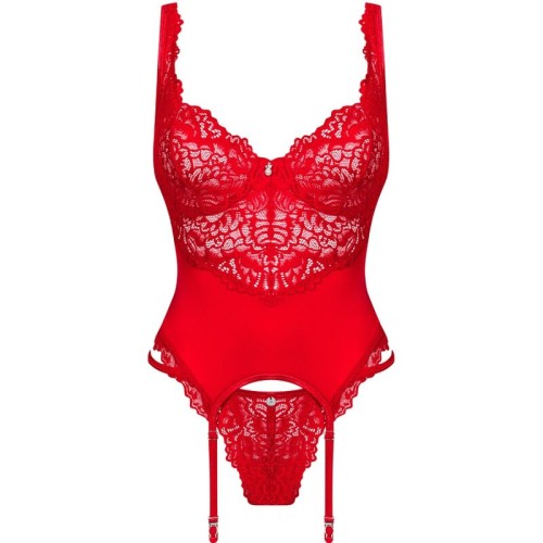 Obsessive Cherry Love Corset Thong L/XL