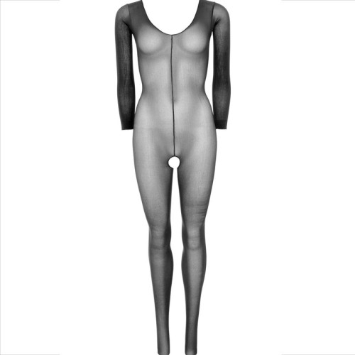 Black Long Sleeve Bodystocking for Seductive Elegance