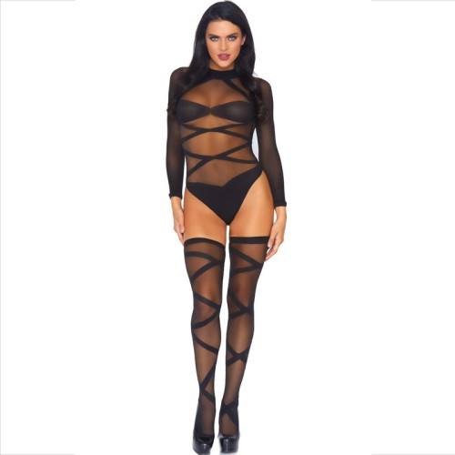 Leg Avenue 2-Piece Body + Stockings Set