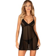 Obsessive Latinesa Black Babydoll & Thong