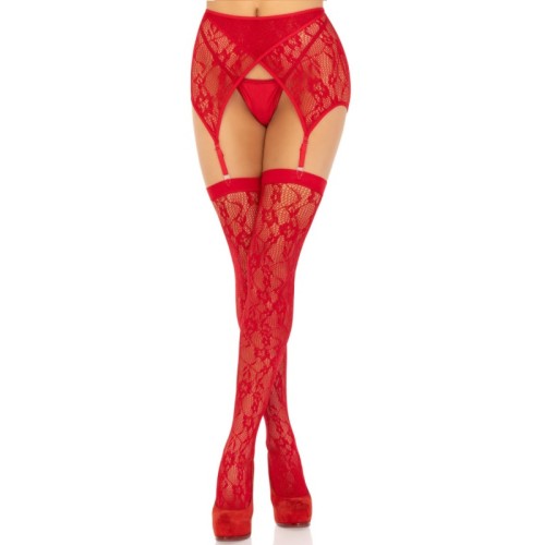 Leg Avenue Lace & Garter Thigh Highs for Seductive Elegance