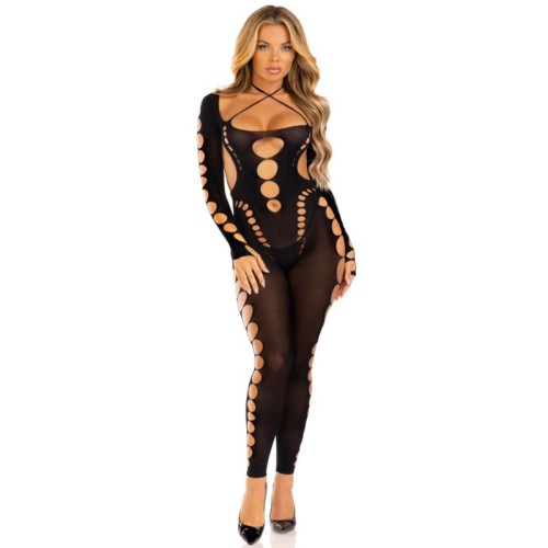 Leg Avenue Reckless Ankle Bodystocking Black