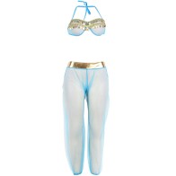 Chilirose India Style Lingerie Set Blue L/XL