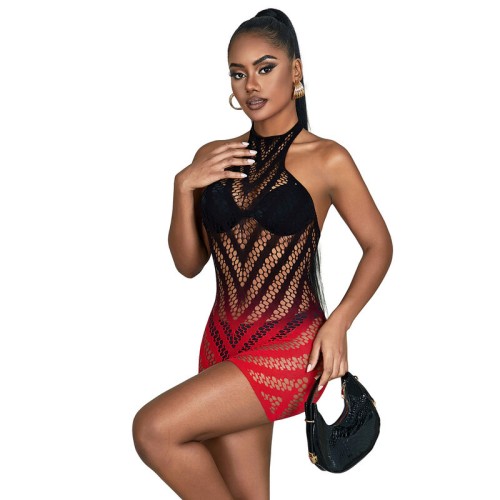 Sublime Gradient Fishnet Dress for Ultimate Seduction