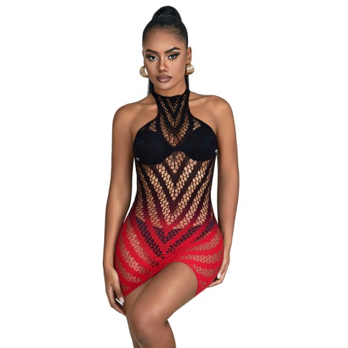 Sublime Gradient Fishnet Dress for Ultimate Seduction