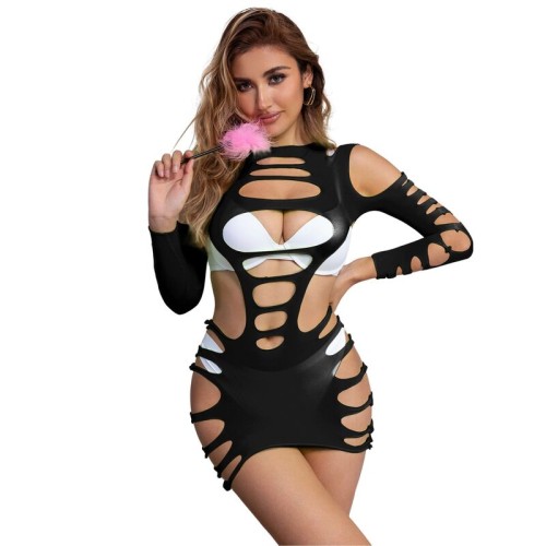 Subblime Black Mesh Sexy Dress S/M