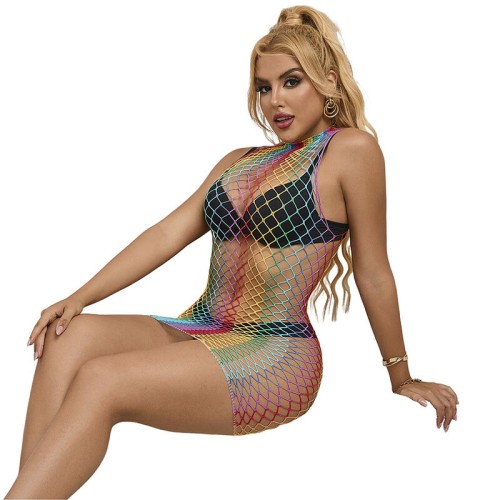 Subblime 952433 Vestido De Rejilla Sin Mangas Con Cuello Alto Arcoiris Ta