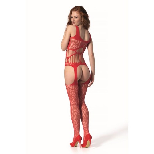 Passion BS 106 Bodystocking Red One Size