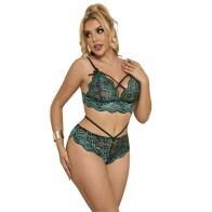 Subblime Bra Panties Set Green S M