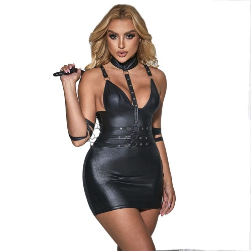 Subblime - 954406 Vestido Bondage De Cuero Negro S/M