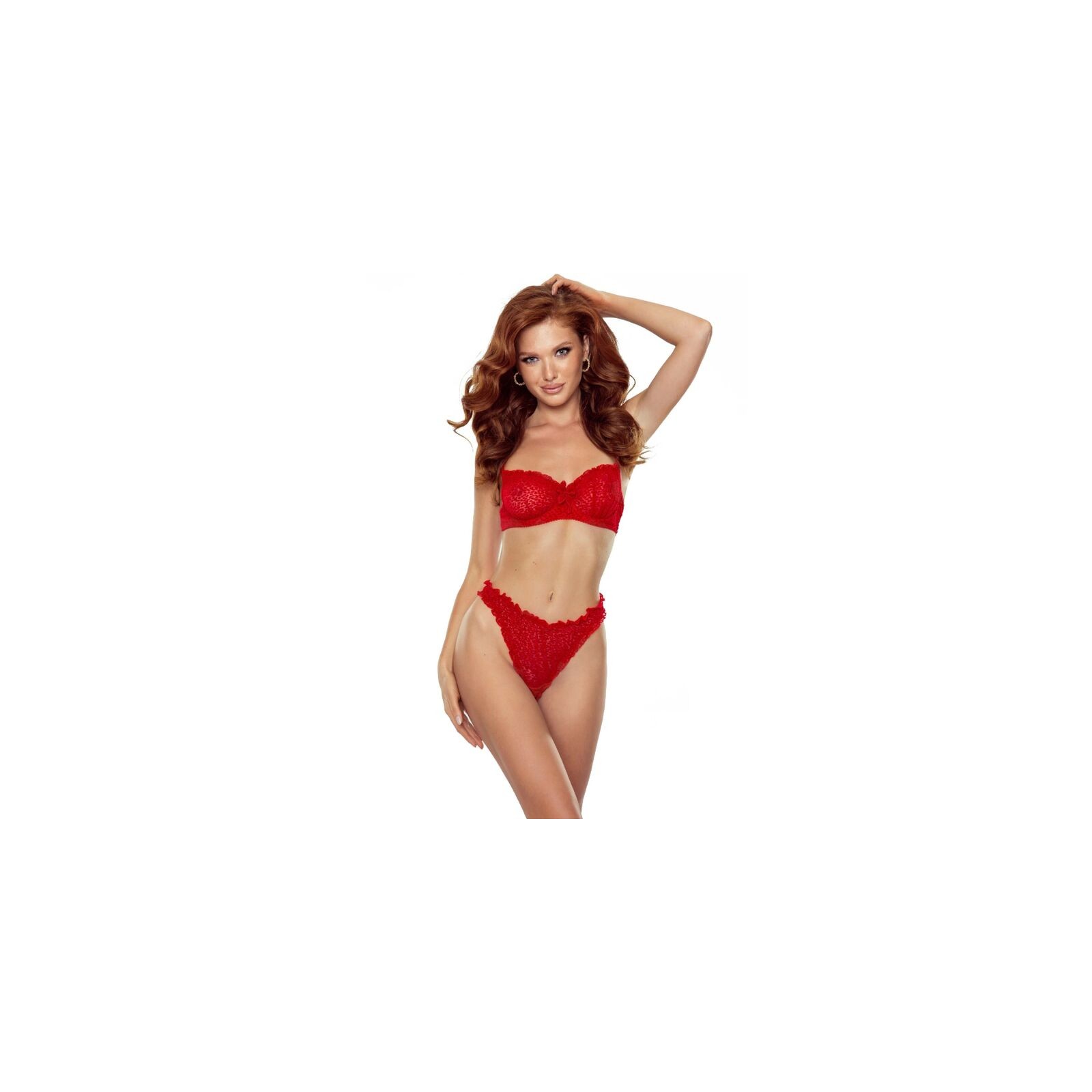 Passion - Catilla Set Tanga + Top Rojo S/M