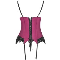 Livco Corsetti Fashion - Agrafena Corset y Tanga - Burdeos L/XL