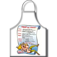 Bride Menu Apron Text Spanish