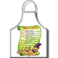 Bride Menu Apron Spanish Text