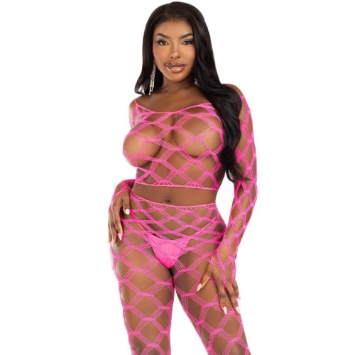 Leg Avenue Hardcore Top Leggings Pink Bold Look