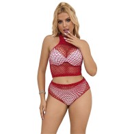 Subblime - Set De Rejilla Con Brillantes Rojo Talla Única