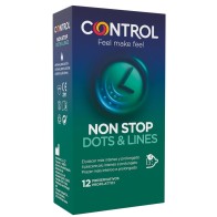 Control Nonstop Condoms with Dots and Ribbing