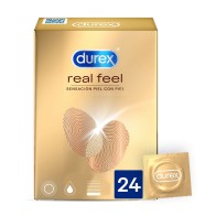 Durex - Real Feel 24 Unidades - Preservativos Avanzados para Placer Mejorado