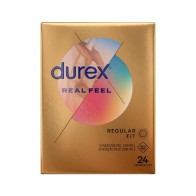 Durex - Real Feel 24 Unidades - Preservativos Avanzados para Placer Mejorado