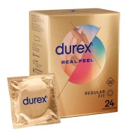 Durex - Real Feel 24 Unidades - Preservativos Avanzados para Placer Mejorado