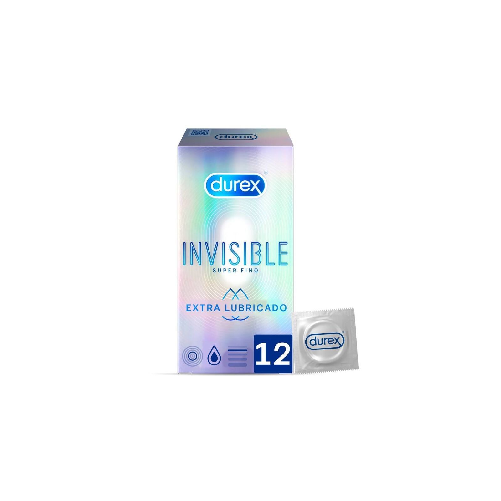 Durex Invisible Extra Lubricado 12 Unidades