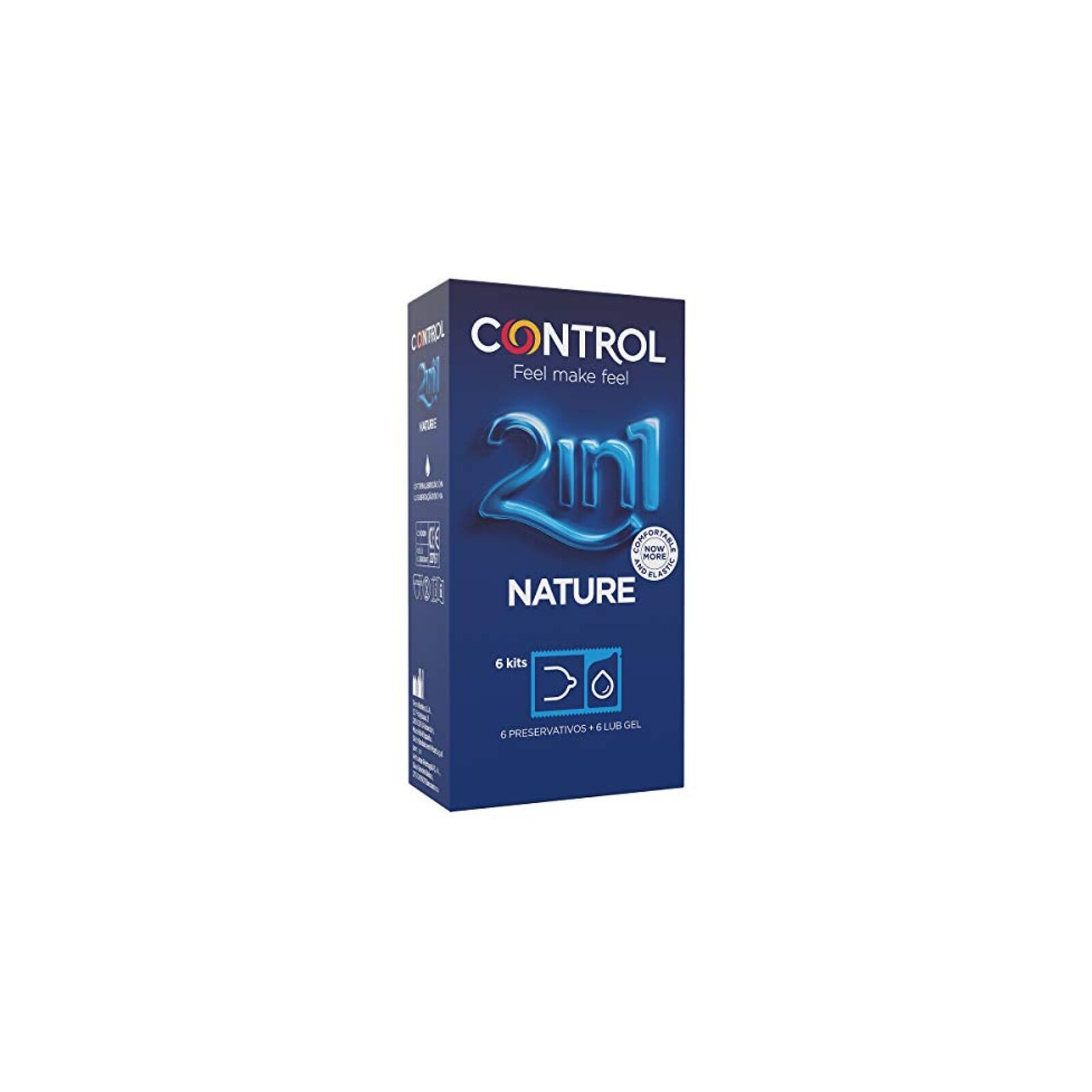 Control Duo Natura Kit - 6 Condoms + Gel