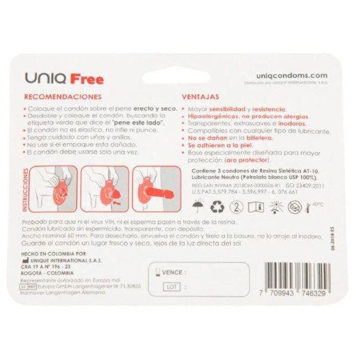 Uniq Free Condoms with Protective Ring - Comfortable & Safe