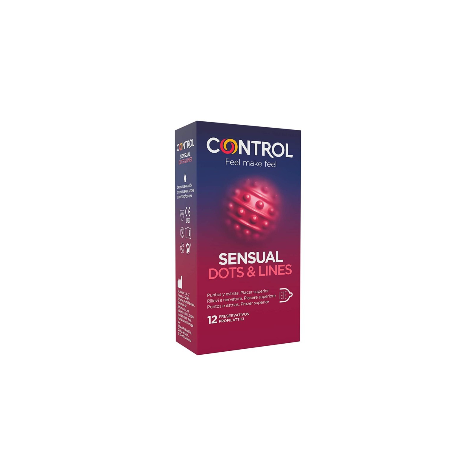 Control Sensual Dots & Lines - 12 Condones Premium