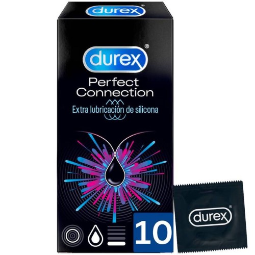 Durex Perfect Connection Preservativos Extra Lubricación 10 Unidades