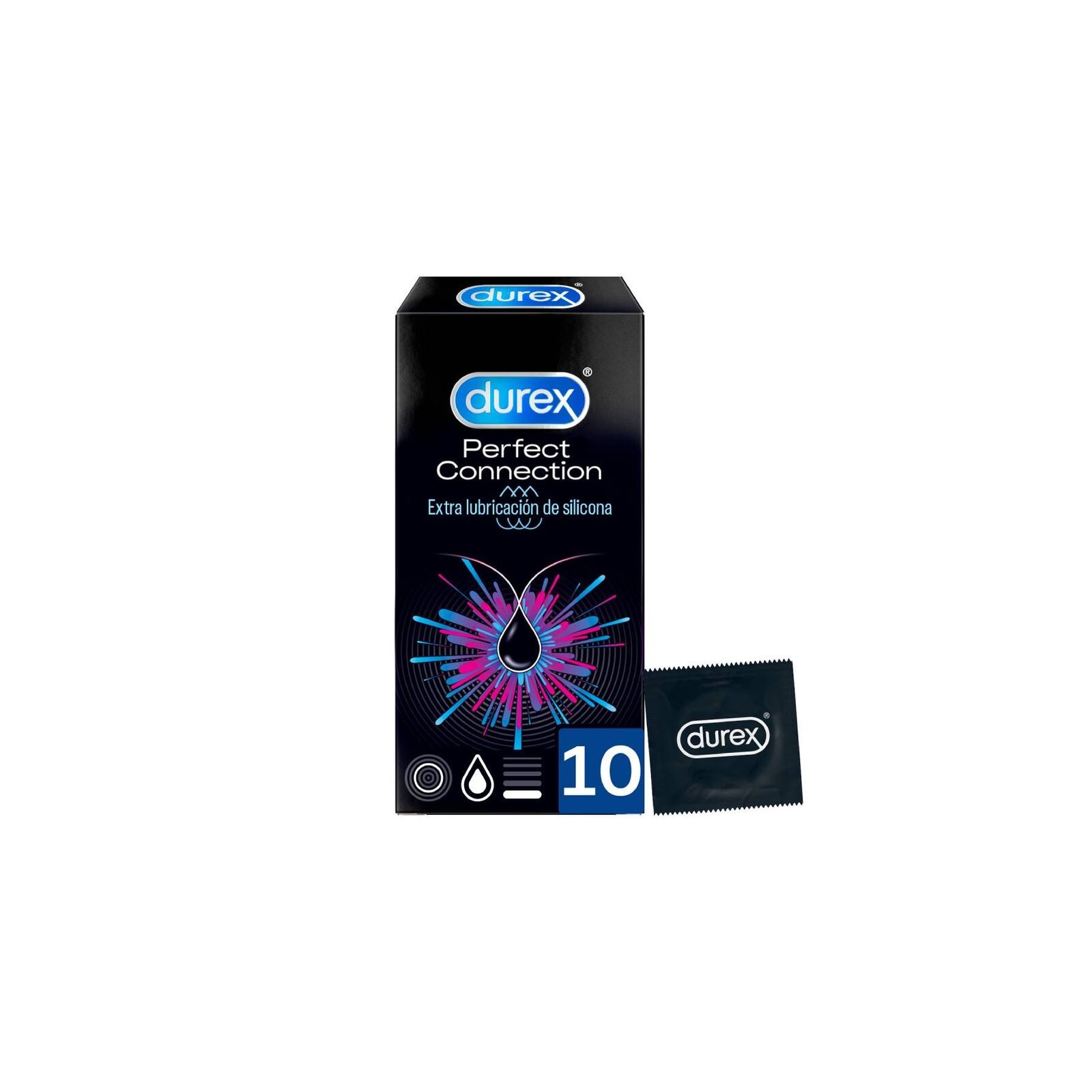 Durex Perfect Connection Preservativos Extra Lubricación 10 Unidades