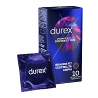 Durex Perfect Connection Preservativos Extra Lubricación 10 Unidades