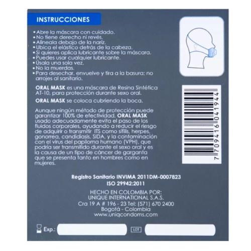 Oral Mask Latex-Free Condoms 3 Units