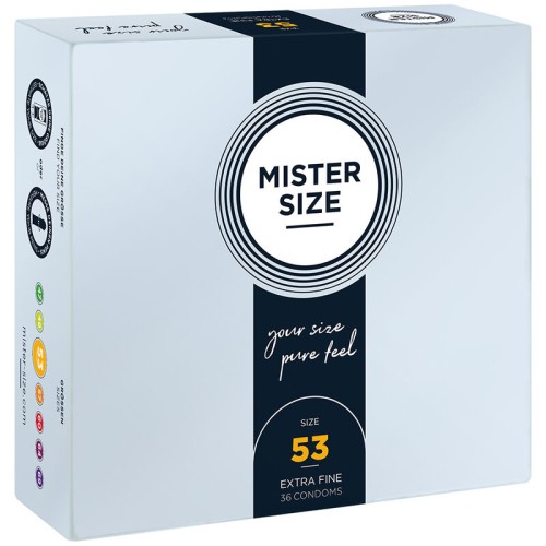 MISTER SIZE M 53 mm Condoms (36 Pack) - Enhanced Sensations