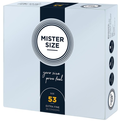 MISTER SIZE M 53 mm Condoms (36 Pack) - Enhanced Sensations