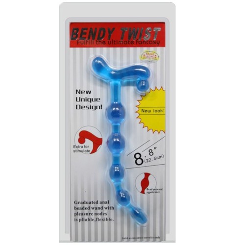 Baile Bendy Twist Anal Balls in Blue