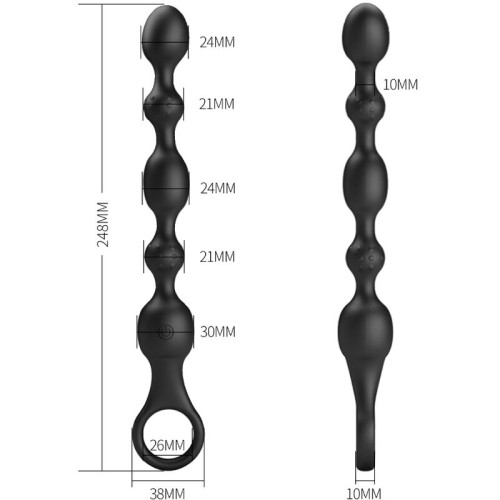 Bolas Anales 10 Vibraciones Recargables Silicona