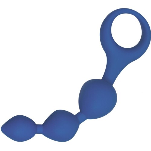 Triball Silicone Anal Balls Blue 15 Cm