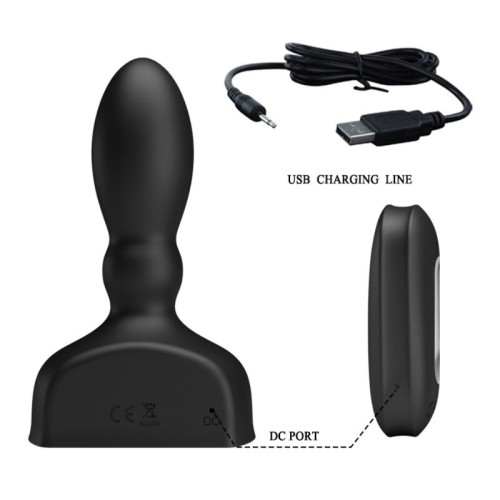 Plug Anal Hinchable Negro Control Remoto