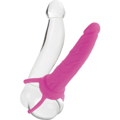 Dual Penetrator Dildo with Harness Pink