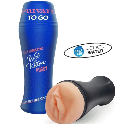 Wet Kitten Self Lube To Go Masturbator - Travel Friendly Fun