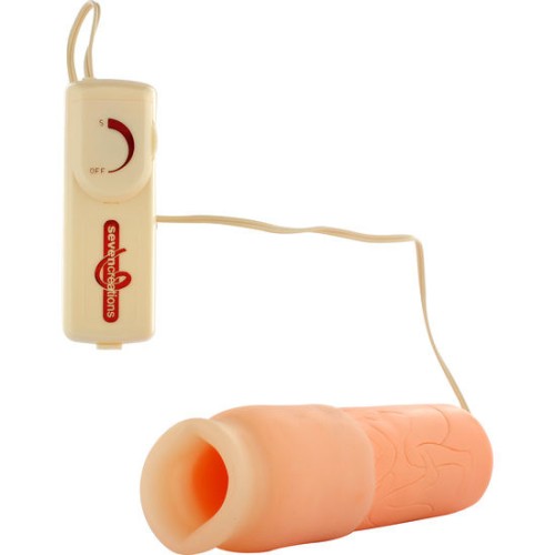 Gold Vibrating Masturbator with Remote Control