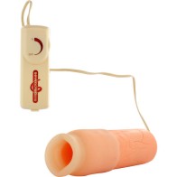 Gold Vibrating Masturbator with Remote Control