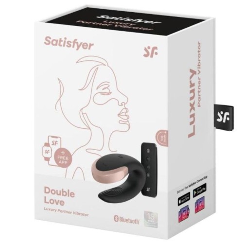 Satisfyer App Double Love Luxury Couples Vibrator Black