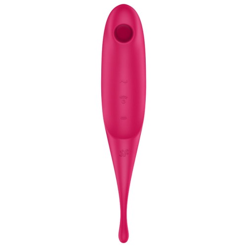 Satisfyer Twirling Pro Estimulador y Vibrador Rojo