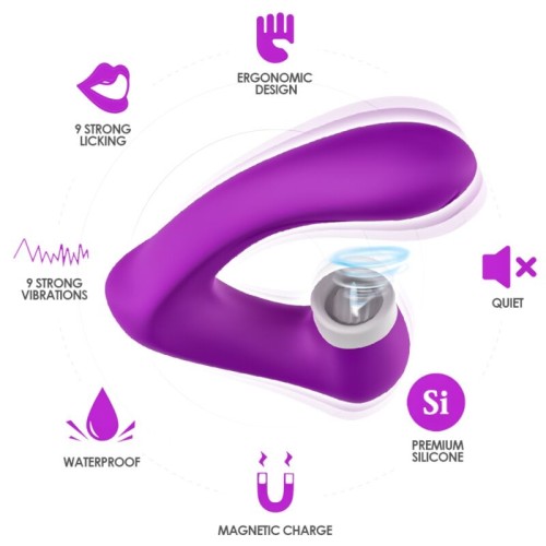 Armony - Secretkiss Estimulador Con Lengua Clitoris & Vibrador Curvo Violet