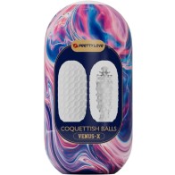 Coquettish Balls Male Masturbator Silicone White