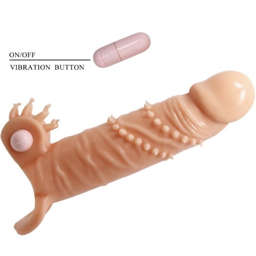 Connor Penis Sleeve with Clitoral Stimulator for Enhanced Pleasure